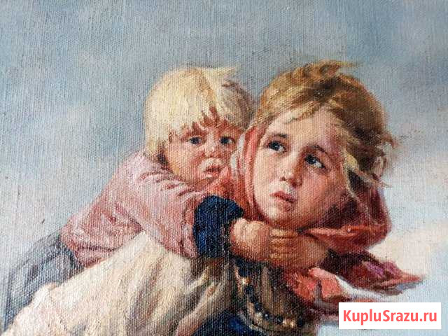 Картина. Дети бегущие от грозы Родники - изображение 1