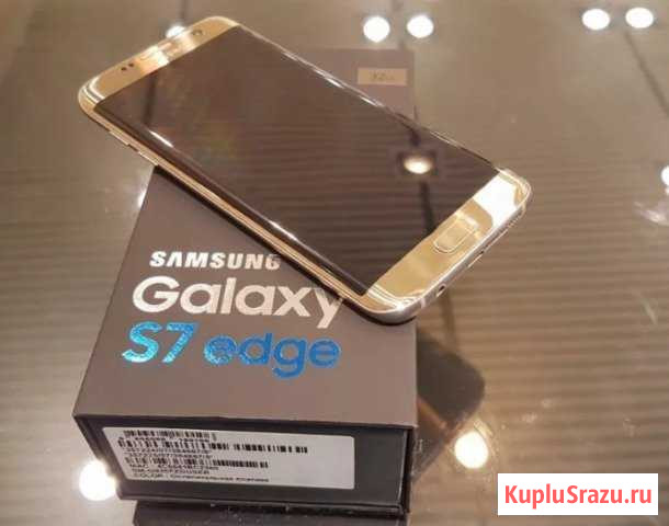 SAMSUNG S7 Edge 32gb Gold, black Курган - изображение 1