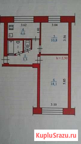 2-к квартира, 44 кв.м., 2/2 эт. Новодвинск - изображение 1