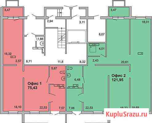 Офис 121.1 кв.м. проспект Строителей, 78 Альметьевск