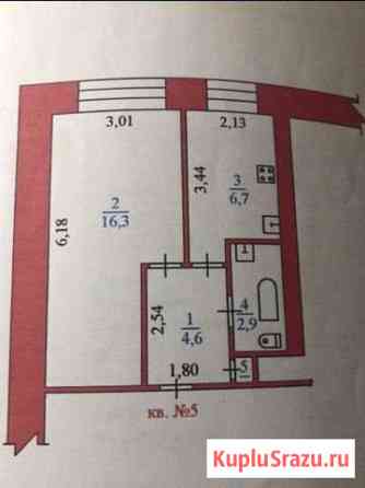 1-к квартира, 30.7 кв.м., 2/9 эт. Мирный