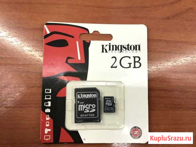 Microsd 2gb kingston с адаптером,новая.Магазин Псков - изображение 1