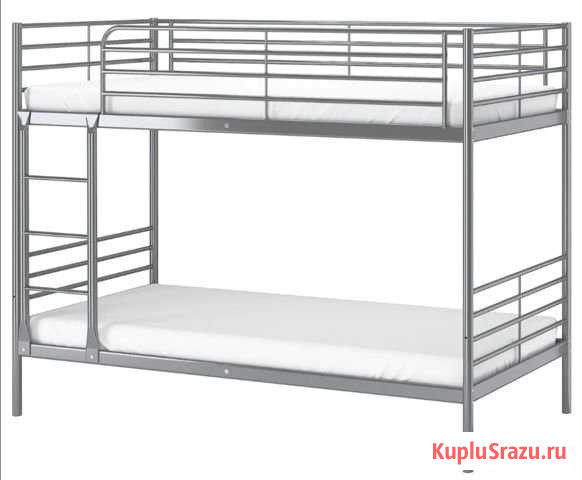 Кровать двухъярусная икеа свэрта белая бу Красногорск - изображение 1
