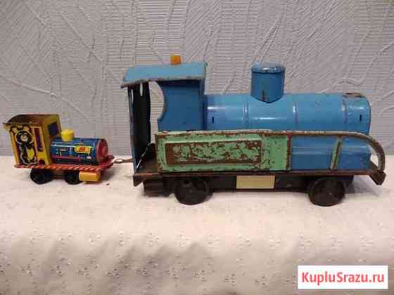 Паровоз игрушка СССР жестяной Луга