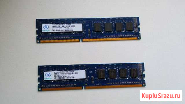 2 плашки 2gb ddr3 nanya nt2gc64b88b0nf-cg Уфа - изображение 1