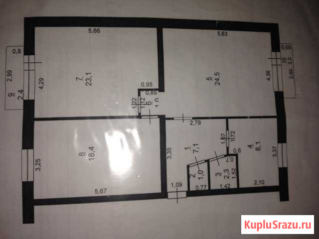 3-к квартира, 85.5 кв.м., 5/5 эт. Урай - изображение 1