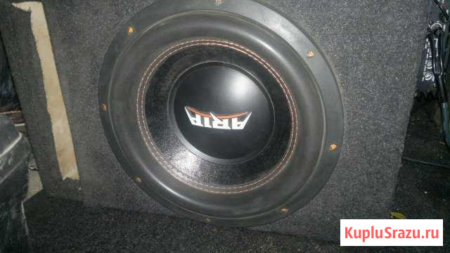 Сабвуфер + усилитель Aria BZ-12D2 + Alphard M800d Вологда - изображение 1