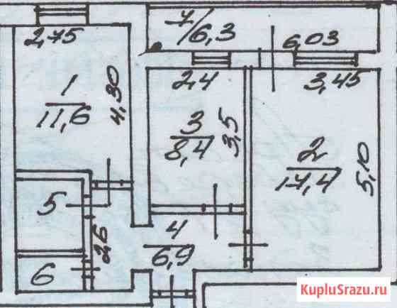2-к квартира, 54 кв.м., 2/9 эт. Геленджик