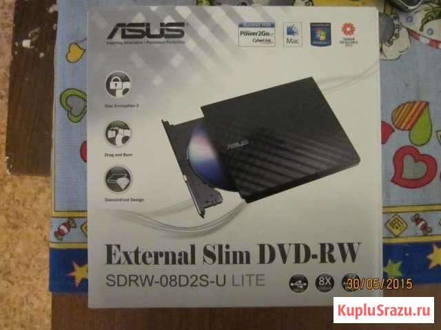 DVD привод, оптический привод asus, наружный Железногорск - изображение 1