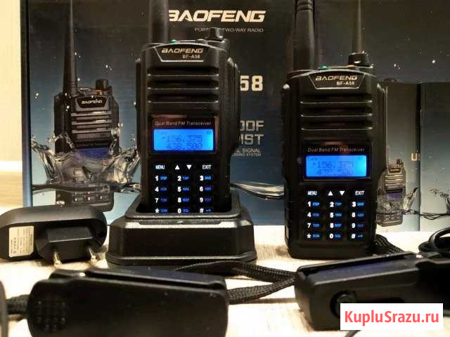 Влагозащищенная радиостанция BF-A58 (2шт.) Владивосток - изображение 1
