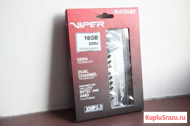 DDR4 16Gb 2666MHz Patriot Viper Астрахань - изображение 1