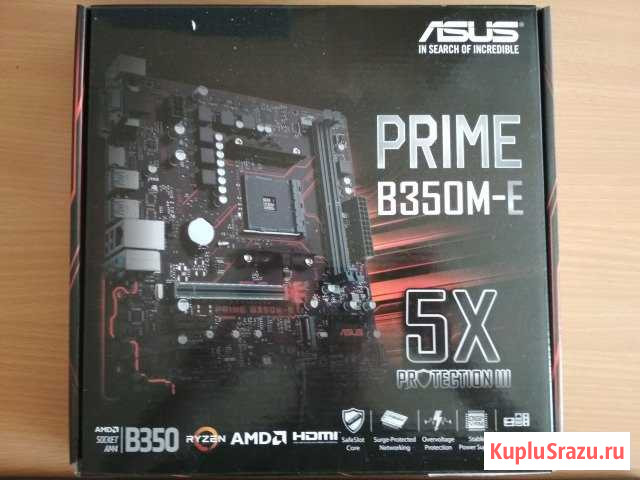 Asus prime b350m-e socket am4 Апатиты - изображение 1