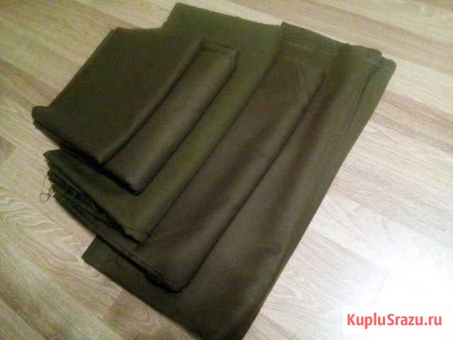 Шерстяная ткань хаки Щёлково - изображение 1
