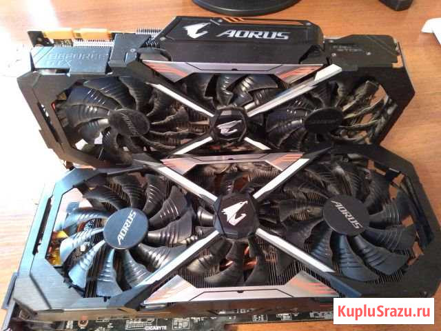 Видеокарты gygabyte aorus GTX1080ti Красноярск - изображение 1