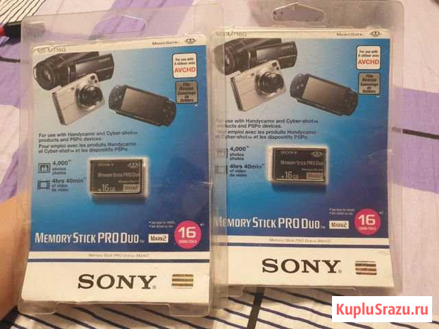 Флешкарта Sony memory stick pro duo 16gb. Новая Альметьевск - изображение 1