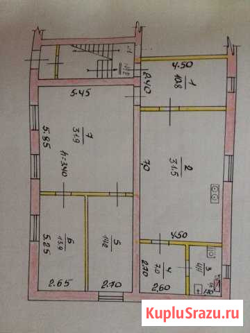 3-к квартира, 113.7 кв.м., 1/2 эт. Тургенево - изображение 1