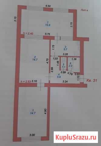 2-к квартира, 59.8 кв.м., 1/5 эт. Прохладный - изображение 1
