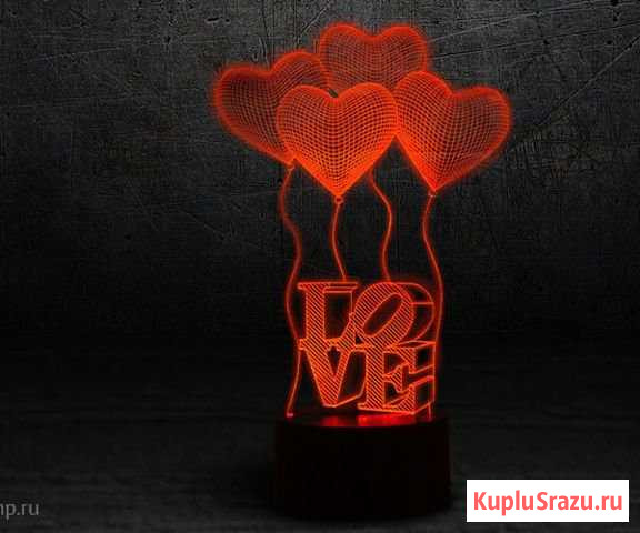 3D Светильник сердце love Архангельск - изображение 1