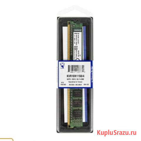 Оперативная память Kingston valueram (KVR16N11S8/4 Иркутск - изображение 1
