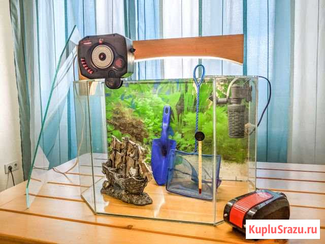 Аквариум + все аксессуары (46л) Кемерово - изображение 1
