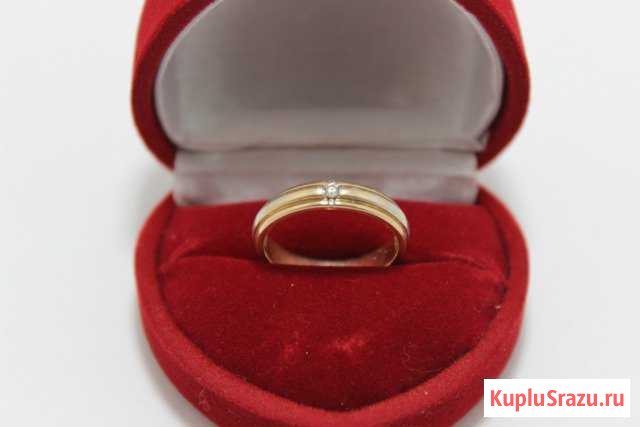 Женское золотое кольцо с бриллиантом (К120-356) Абакан - изображение 1