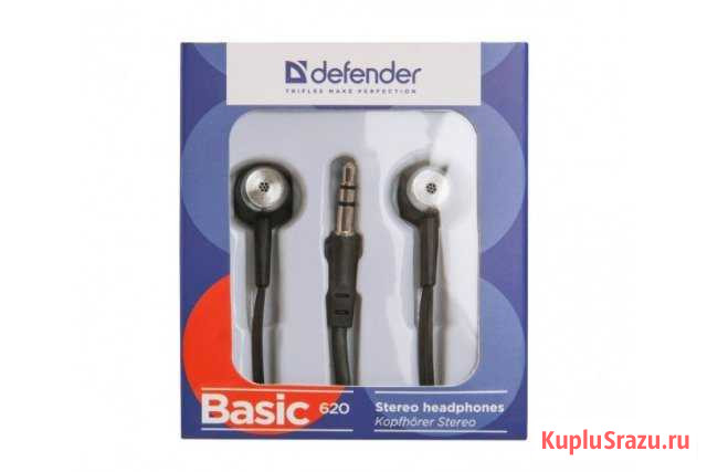 Наушники Defender Basic 620 новые, черные Бузулук - изображение 1