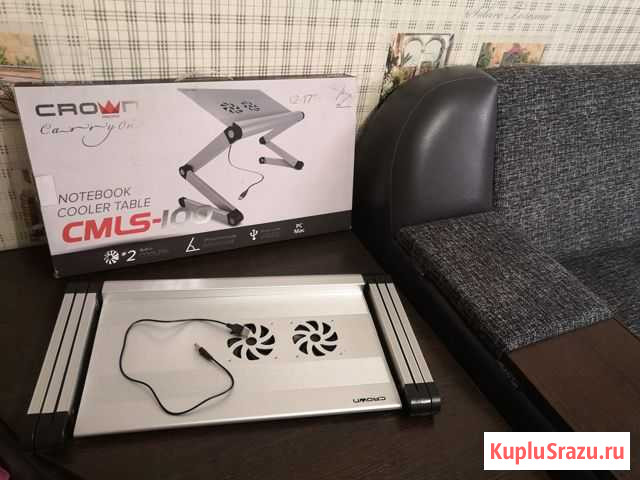 Столик для ноутбука crown cmls-100 с охлаждением Чита - изображение 1