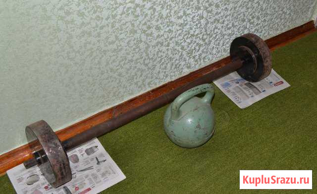 Штанга 30кг, гиря 16кг, 24кг, 32кг Курган - изображение 1
