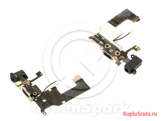 Шлейф для iPhone 5 + разъем зарядки + разъем гарн Санкт-Петербург - изображение 1