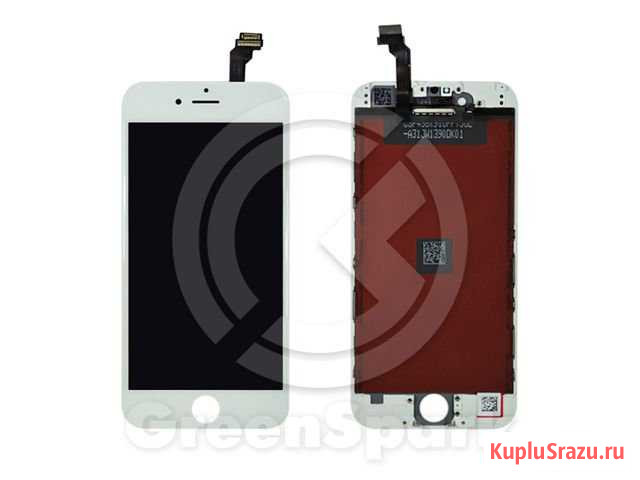 Дисплей для iPhone 6 +тач белый с рамкой AAA copy Санкт-Петербург - изображение 1