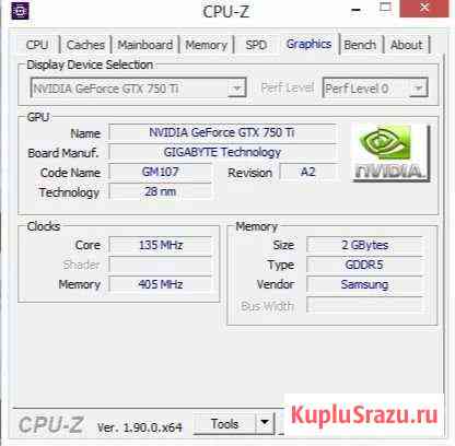Видеокарта gigabyte GeForce GTX 750 Ti 2048Mb Воскресенск