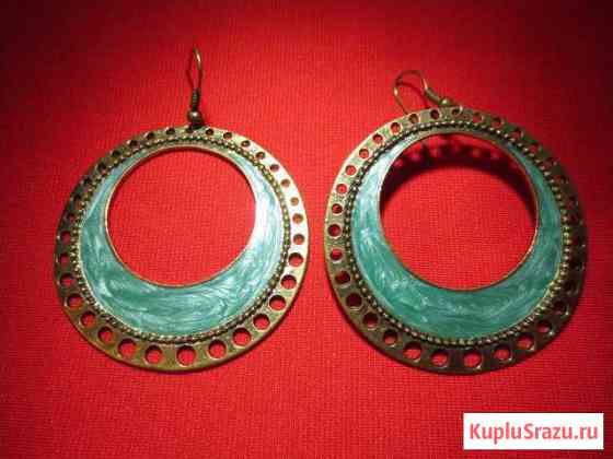 Серьги круглые с глазурью Королев