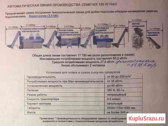 Автолиния производства жареных семечек и ореха Междуреченск