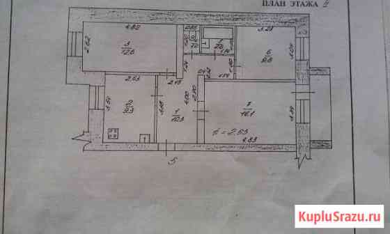 3-к квартира, 64.5 кв.м., 2/5 эт. Коряжма