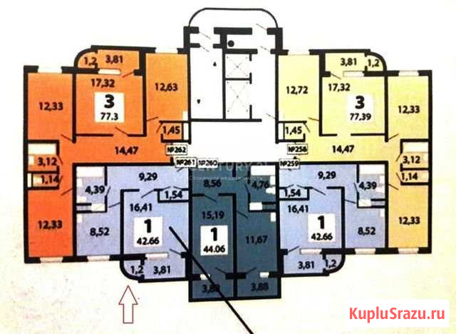 1-к квартира, 42.7 кв.м., 10/25 эт. Щербинка - изображение 1