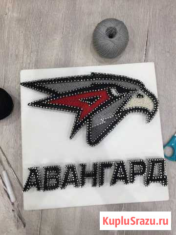 Авангард картина в технике String art Черноголовка - изображение 1