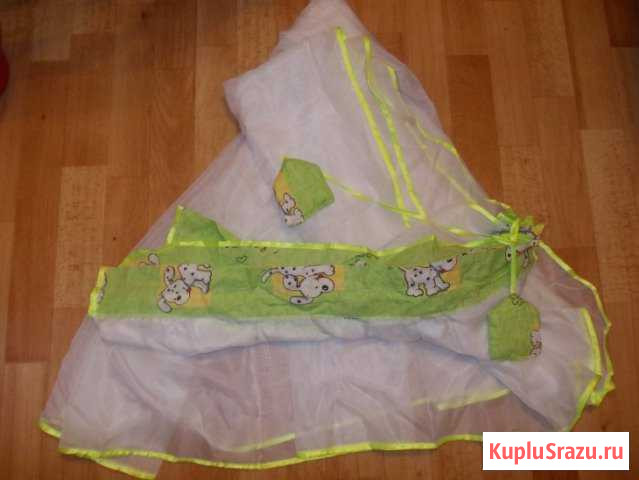 Балдахин новый, бортики для кроватки б/у Чита - изображение 1