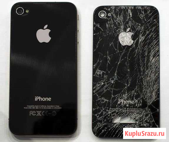 Задняя крышка для iPhone 4s чёрная Калининград - изображение 1