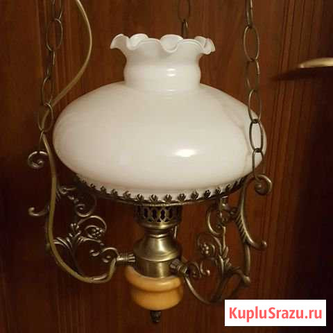 Латунная люстра с плафоном Кудрово - изображение 1