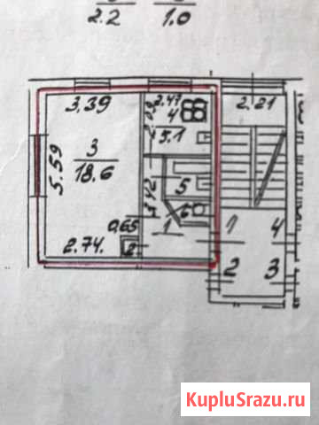 1-к квартира, 31.9 кв.м., 1/4 эт. Пушкин - изображение 1