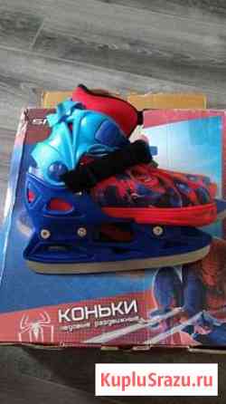 Коньки ледовые раздвижные, размер 33-36 Spiderman Одинцово
