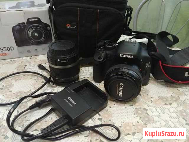 Canon EOS 550D EF-S 18-55 + об Canon 50 mm f/1.4 Коломна - изображение 1