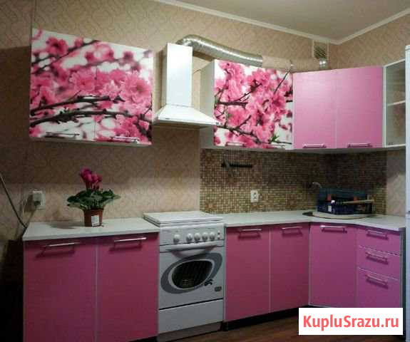 Кухня угловая Сакура/каприче 3,7 м Домодедово - изображение 1