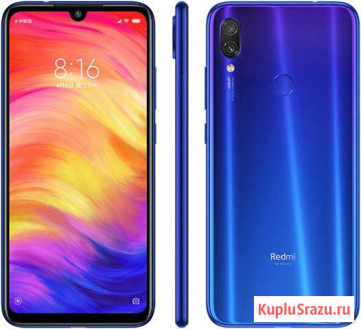 Xiaomi Redmi Note 7 4 гб- 64 гб +кожанный чехол+си Ейск - изображение 1
