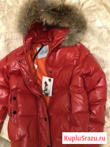 Куртка Красная moncler пуховик до -30* Сестрорецк - изображение 1