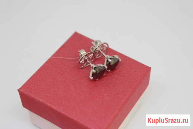 Серьги золотые с искуств. бр- 2,95 ct Ростов-на-Дону - изображение 1