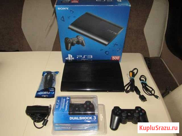 PS3 Super Slim 500гб 48 игр fifa 19 GTA5 2дж Котлас - изображение 1