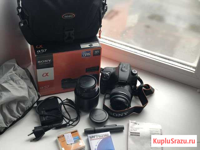 Цифровая фотокамера sony Alpha SLT-A57Y Double Zoo Уфа - изображение 1