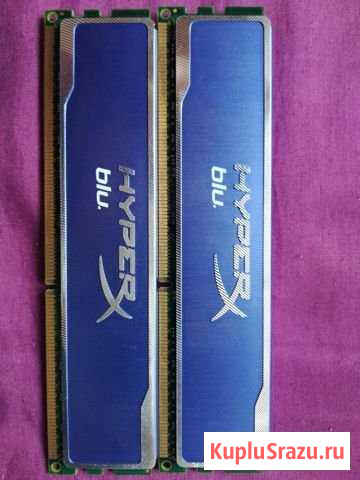 Kingston hyper X DDR3 4гб x 2шт Губкин - изображение 1