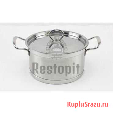 Кастрюля 3 л нерж. тройное дно, индукция Череповец - изображение 1